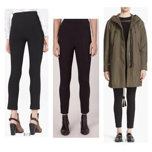 Rag & Bone Simone slim ankle pants  black minimalist office everyday artsy sz 2